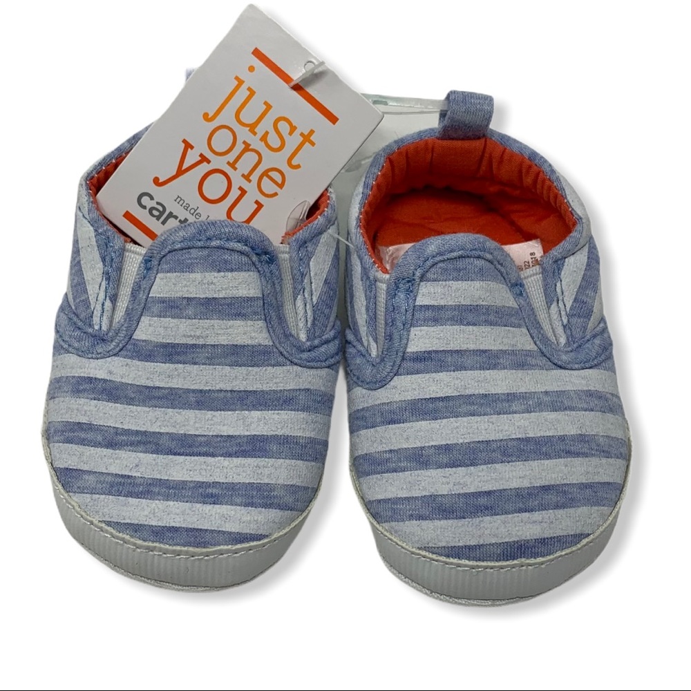 JOY striped soft fabric crib baby shoe 0-3 month‎